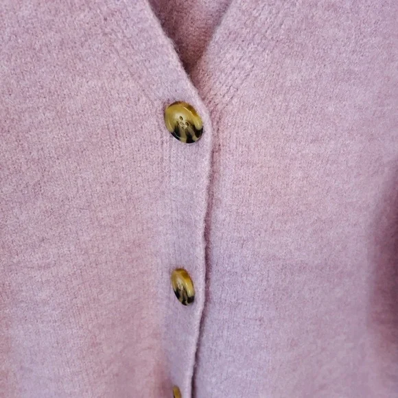 Zara Oversized Purple Ultra Soft Sweater Wool Blend Cardigan Sz Medium - Picture 9 of 11